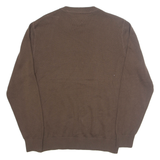 TOMMY HILFIGER Mens Jumper Brown Tight Knit L