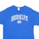 GILDAN Brooklyn Mens T-Shirt Blue Crew Neck L
