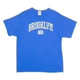 GILDAN Brooklyn Mens T-Shirt Blue Crew Neck L