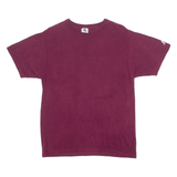 RUSSELL Mens T-Shirt Maroon Crew Neck S