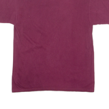 RUSSELL Mens T-Shirt Maroon Crew Neck S