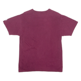 RUSSELL Mens T-Shirt Maroon Crew Neck S