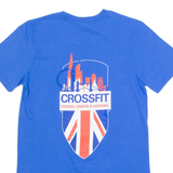 GILDAN Crossfit Mens T-Shirt Blue Crew Neck S