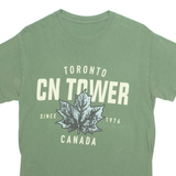 Toronto Canada Mens T-Shirt Green Crew Neck S