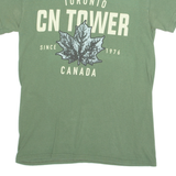 Toronto Canada Mens T-Shirt Green Crew Neck S