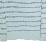 CALVIN KLEIN JEANS Womens Patterned Jumper Blue Striped Chunky Knit L