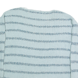 CALVIN KLEIN JEANS Womens Patterned Jumper Blue Striped Chunky Knit L