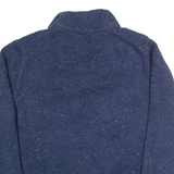 NAUTICA Mens Jumper Blue Button Neck Tight Knit Wool L