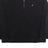 NAUTICA Mens Fleece Black 1/4 Zip XL