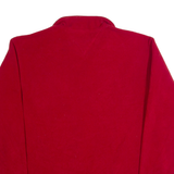 TOMMY HILFIGER Mens Fleece Red 1/4 Zip L