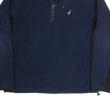 NAUTICA Mens Fleece Blue 1/4 Zip L