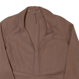 COLLECTION SAPHIR Belted Womens Overcoat Jacket Brown Wool S