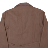 COLLECTION SAPHIR Belted Womens Overcoat Jacket Brown Wool S