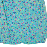 Womens Blazer Jacket Blue Floral S