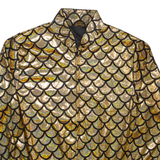 Scale Design Womens Track Jacket Gold Crazy Pattern S