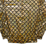 Scale Design Womens Track Jacket Gold Crazy Pattern S