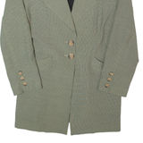H&M WOMAN COLLECTION Womens Blazer Jacket Green Houndstooth S