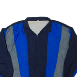 Mens Shell Jacket Black Nylon 90s Colourblock XL