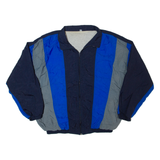 Mens Shell Jacket Black Nylon 90s Colourblock XL