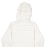 COLUMBIA Insulated Womens Puffer Jacket Cream Nylon Hooded S