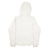 COLUMBIA Insulated Womens Puffer Jacket Cream Nylon Hooded S