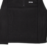 REGATTA Womens Fleece Black 1/4 Zip UK 14