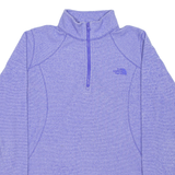 THE NORTH FACE Womens Fleece Purple 1/4 Zip S