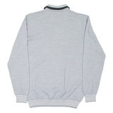 PIERRE CARDIN Mens Jumper Blue Collared Tight Knit Wool S