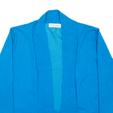 CALVIN KLEIN Womens Cardigan Blue Tight Knit XS
