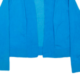CALVIN KLEIN Womens Cardigan Blue Tight Knit XS