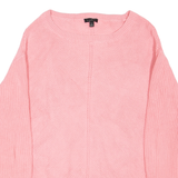 TALBOTS Womens Jumper Pink Tight Knit S