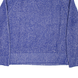 WHISTLES Womens Heavy Knit Jumper Blue V-Neck Chunky Knit Wool L