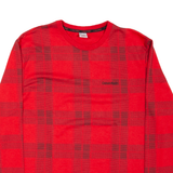CALVIN KLEIN Sleepwear Mens Patterned Jumper Red Check L
