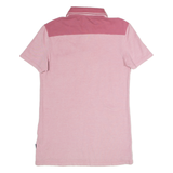 ARMANI EXCHANGE Mens Polo Shirt Pink Colourblock S