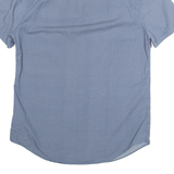 CALVIN KLEIN JEANS Mens Plain Shirt Blue Short Sleeve M