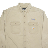 CARHARTT Walmart Mens Worker Shirt Beige Long Sleeve XL