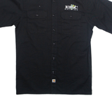 CARHARTT Relaxed Fit Epic Brewing Mens Worker Shirt Black Short Sleeve M