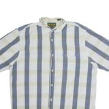 TIMBERLAND Mens Shirt Grey Check Short Sleeve M