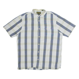 TIMBERLAND Mens Shirt Grey Check Short Sleeve M