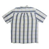 TIMBERLAND Mens Shirt Grey Check Short Sleeve M