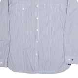 TED BAKER Mens Shirt Blue Pinstripe Long Sleeve L