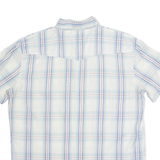 WRANGLER Mens Shirt Blue Check Short Sleeve L