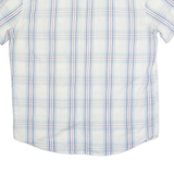 WRANGLER Mens Shirt Blue Check Short Sleeve L