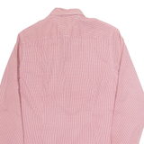 TOMMY HILFIGER Slim Fit Stretch Mens Shirt Red Geometric Long Sleeve L