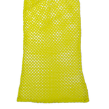 Netting Womens Tank Dress Yellow Crochet Sleeveless Knee Length M