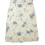 ONLY IN LA Womens A-Line Dress Cream 90s Floral Sleeveless Midi L