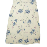 ONLY IN LA Womens A-Line Dress Cream 90s Floral Sleeveless Midi L