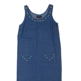 PRIANKAS COLLECTION Oversized Womens Dungaree Dress Blue Denim 90s Long S