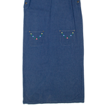 PRIANKAS COLLECTION Oversized Womens Dungaree Dress Blue Denim 90s Long S