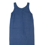 PRIANKAS COLLECTION Oversized Womens Dungaree Dress Blue Denim 90s Long S